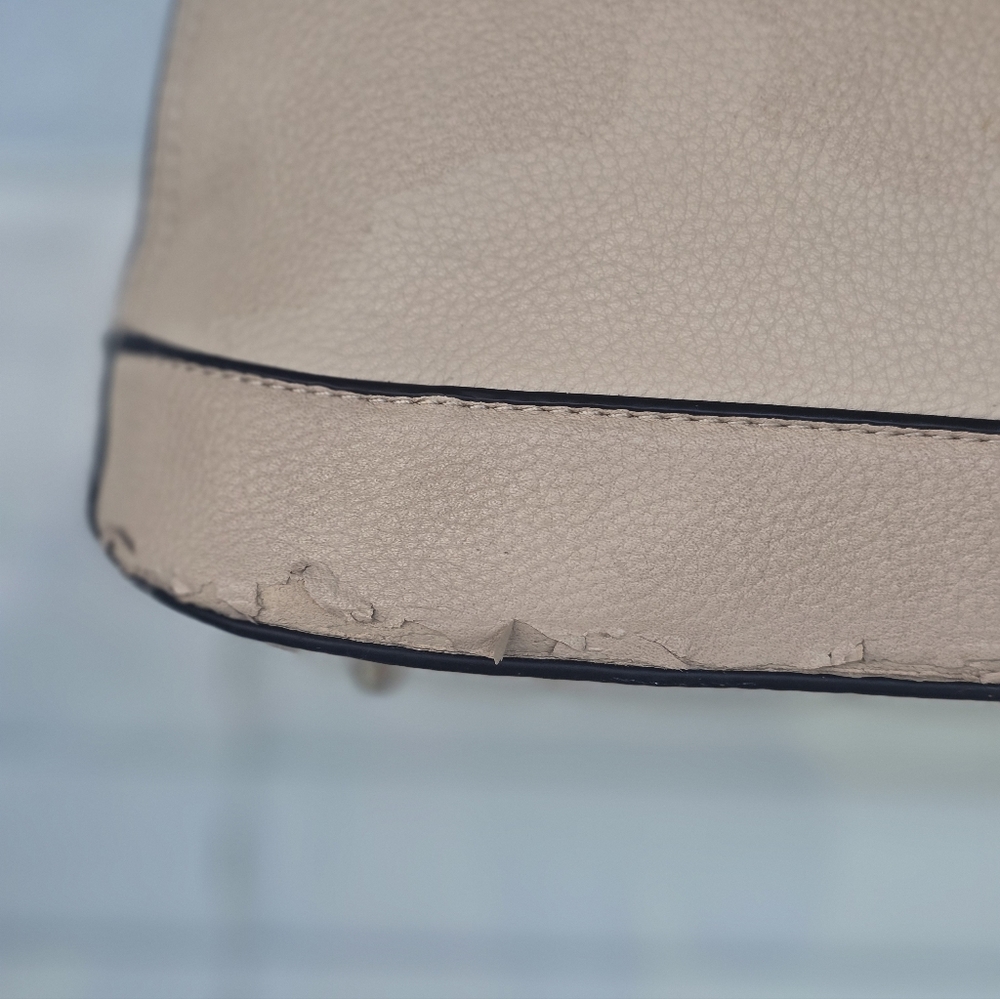 Louis Vuitton Women Taupe Satchel Beige Small Flaw 8x10 - Picture 7 of 16